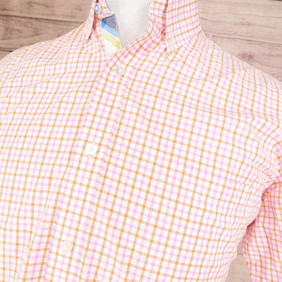 TAILORBYRD COLLECTION SHORT SLEEVE CHECK BUTTON DOWN SHIRT MENS SZ L LARGE - Picture 2 of 8